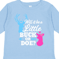thumbnail image 4 of Inktastic Gender Reveal Will it be a Little Buck or Doe? Girls Long Sleeve Toddler T-Shirt, 4 of 5
