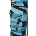 thumbnail image 4 of X RAY JEANS Mens Belted 18" Inseam Below Knee Long Cargo Shorts, Teal Camo, 32, 4 of 5