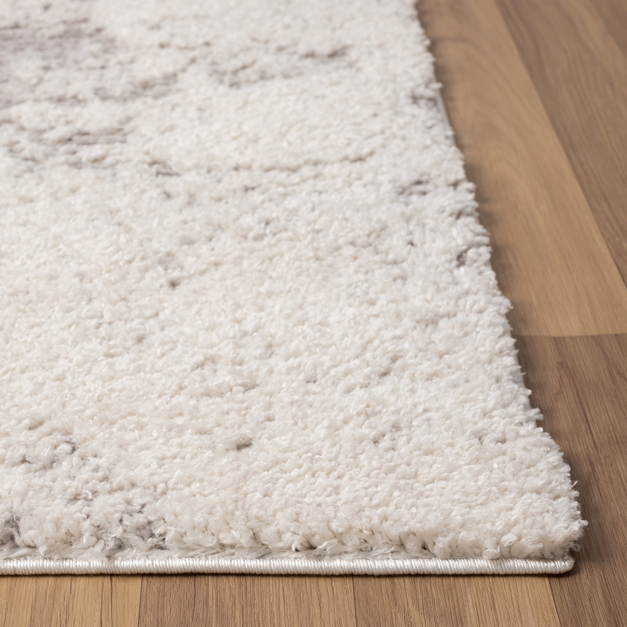 Better Homes & Gardens Shag Modern Grey Abstract Indoor Area Rug, 5' x 7'