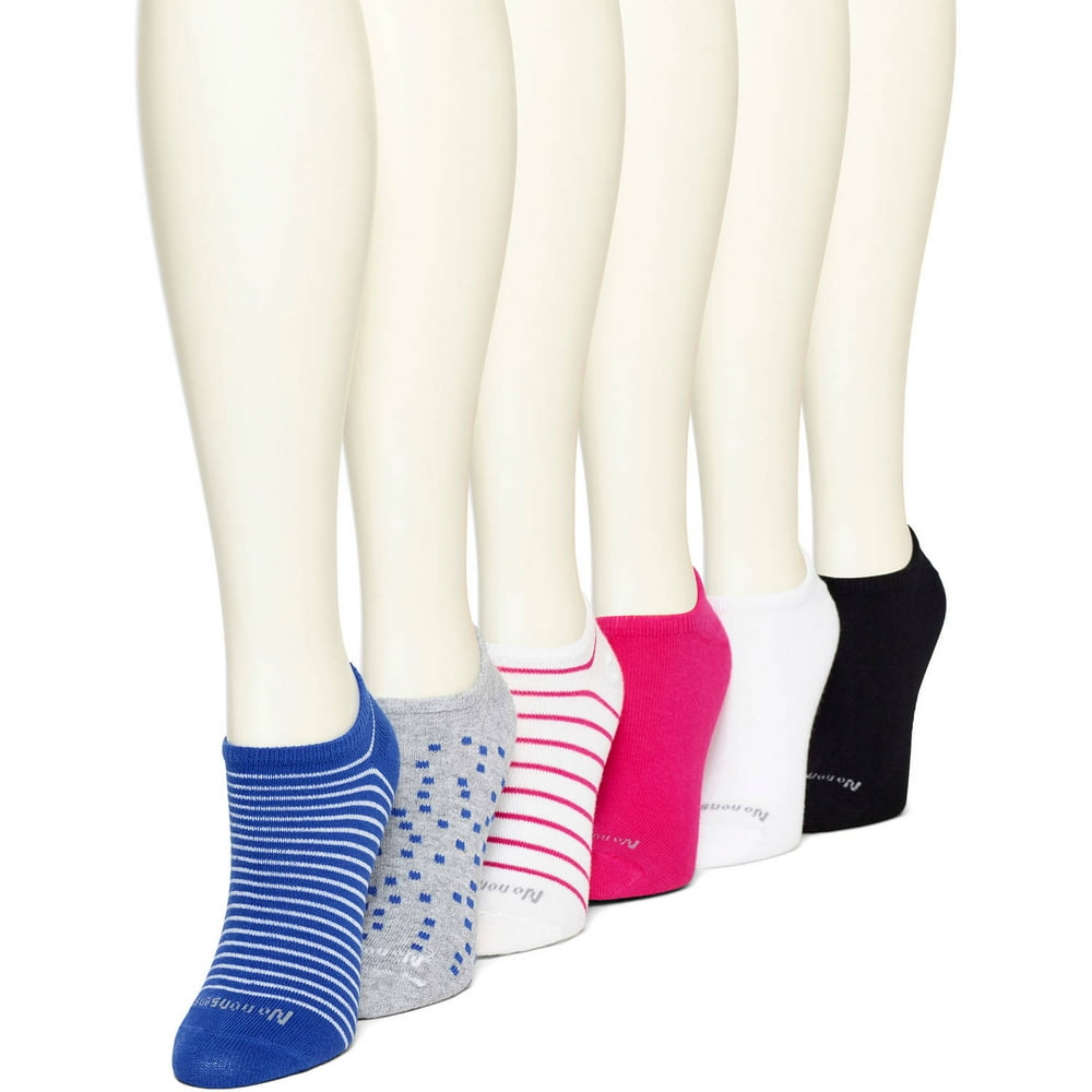 No nonsense Women's soft and sensible cushioned noshow socks, 6 pack