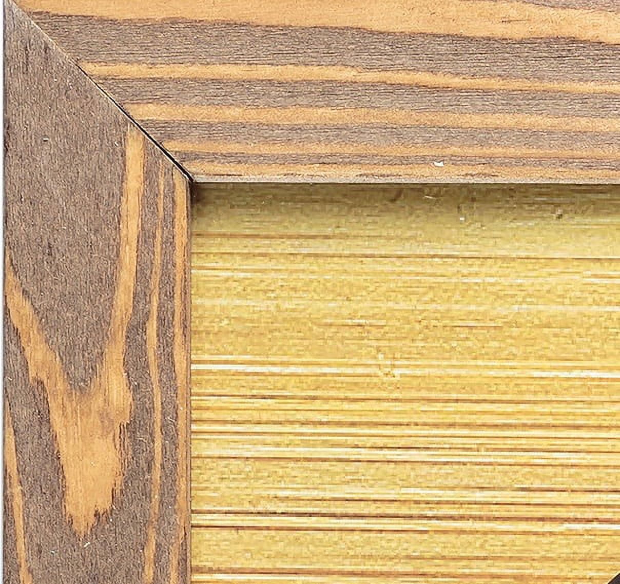 Rustic Wooden Picture Frame 8x10 - Walnut - Set of 2 - Natural Eco Solid Wood and High Definition Real Glass for Wall Mounting and Tabletop Photo Frames