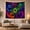 Horror Eye, variant on Surreal Psychedelic Face Against Black Background with Neon Smoke, Mystical Psychedelic for Surreal Art Fans, Unique Wall Art Decor, Birthday Gift Tapestry Wall Hanging for Bedroom and Dorm