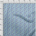 thumbnail image 3 of oneOone Silk Tabby Light Blue Fabric Leaves Craft Projects Decor Fabric Printed By The Yard 42 Inch Wide, 3 of 4