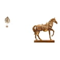 thumbnail image 1 of Escultura de caballo de hoja de metal abstracta nórdica, figura creativa, adorno para mesa, fiesta, hogar, oficina, decoración, artesanía con grabado, 1 of 8
