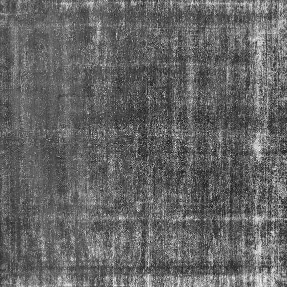 Ahgly Company Indoor Square Oriental Gray Industrial Area Rugs, 5' Square