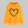 thumbnail image 2 of Plebaso Sweat à Capuche pour Femmes Mignon Cœur Manches Longues Décontracté avec Poches, 2 of 5