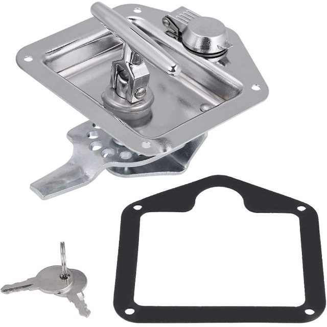 Cerradura en forma de T plegable de acero inoxidable, juego de llaves de caja de herramientas con manija en forma de T plateada para remolque de camión auspicioso esquí esquí Gafas de esquí