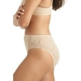 thumbnail image 3 of TC Fine Intimates Women's -134 Wonderful Edge All Over Lace Hi-Cut Panty, A4, Black, L - A4-134, 3 of 4