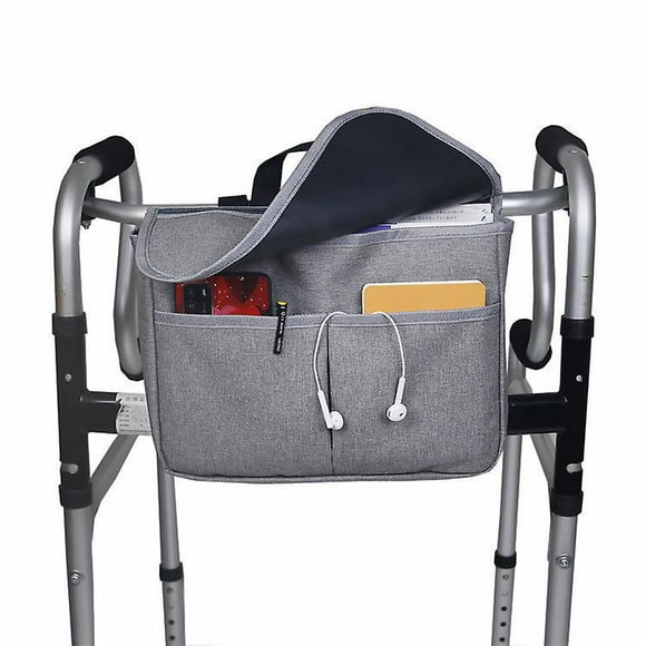 Lishi Adjustable Senior Backpack for Wheelchair Accessories - Fits Walkers, Rollators, and Chairs - Rolling Tray Adult Tote Attachment