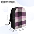 thumbnail image 2 of Single Side Full Backpack 16.1×11.8×4.5in Large Capacity Breathable Shoulder Belt Leisure Simple And Strong Bearing Capacity Lavenderblush Buffalo Plaid Check Tartan Scotland_3, 2 of 8