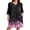 Black Sakura, variant on Zipper Robes for Women 3/4 Sleeves Housecoat Soft Nightgowns Sleepwear Mumu House Dresses with Pockets S-XXL