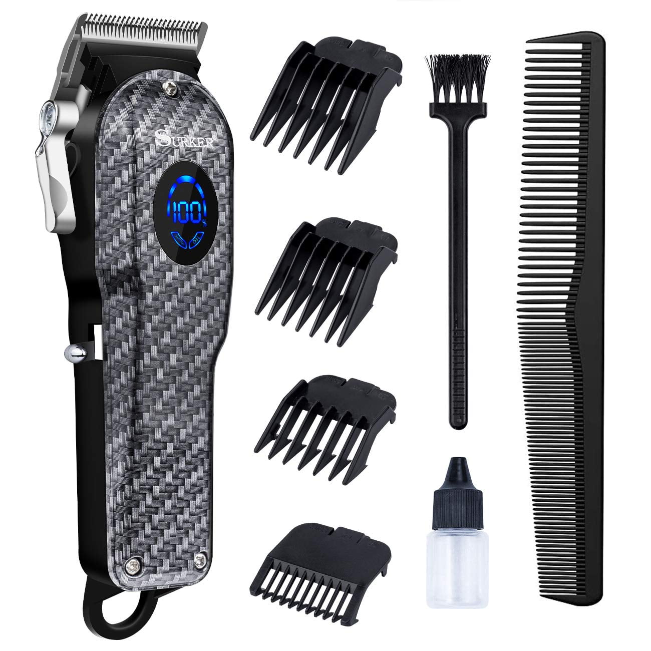 Electric Cordless Hair Clippers for Men Professional, USB Rechargeable