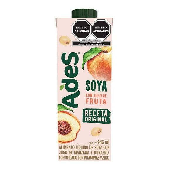 Alimento líquido de soya Ades sabor durazno 946 ml