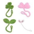 thumbnail image 4 of Handmade Crochet Leaf Knitted Leaf Sprout Multifunctional Corner Bookmarks Accessories Practical Headphone Decoration, 4 of 7