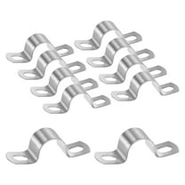 Uxcell 10-Pack Conduit Clamps, 7/8" 304 Stainless Steel Rigid Pipe Strap M22 U Bracket Pipe Clamps for Plumbing
