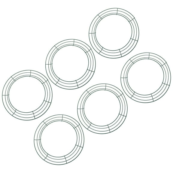 SEWCHICS 6-Pack Reusable Iron Wreath for Wreath Decorating Supplies, Round Shape for Crafts and Holiday Decorations