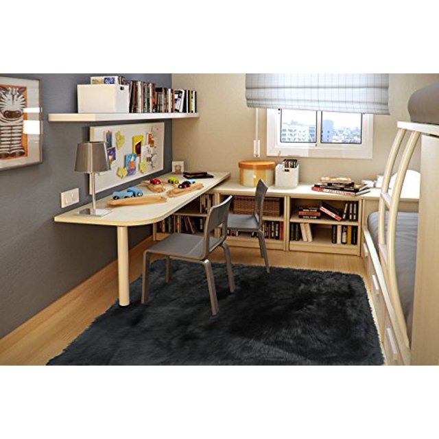 LA RUG FLK-007 Fun Rugs Alfombra Flokati Area, 3 por 5 pies, Negro LA Rugs Inc. FLK-007-3958
