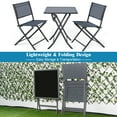 thumbnail image 6 of Costway 3PCS Bistro Set Garden Backyard Table Chairs Outdoor Patio Furniture Folding, 6 of 11