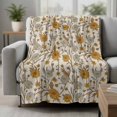 thumbnail image 2 of Fall Floral Blanket Soft Cozy Warm Throw Blanket for Couch, Plush Fuzzy Flannel Fleece Blankets for Sofa, Vintage Farmhouse Botanical Leaves Flowers Bed Blankets Lightweight Gifts for Women, 40"x60", 2 of 9