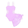 thumbnail image 2 of Kiijoy Big Girls Hollow Out One-Piece Swimsuit with Cover-Up Bathing Suit Swimwear, Sizes 7-16, 2 of 4