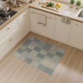 thumbnail image 2 of ODIKA 3'x5' Washable Throw Rug Stain Resistant, Low Profile, Non-Slip Abstract Striped Colorblock With Minimalist Modern Color Field Grid for Entryway, Kitchen, Mudroom, 2 of 7