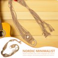 thumbnail image 3 of TAILTOSS Brown Wood Guitar Wall Mount Hanger with Macrame Design for Secure Storage, 3 of 8