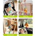 thumbnail image 4 of Baby Tissue Box Toy Baby Tissue Box Hanging Toy with Squeaky Sounds Crinkle Texture Mirror for Sensory Stimulation Montessori Newborn Tummy Time Activity Toy for Crib Stroller Play Gym,B, 4 of 5