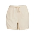 thumbnail image 2 of Terra & Sky Women's Plus Size Pull-On Drawstring Linen Shorts, 2 of 5