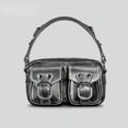 thumbnail image 2 of Mini bolso de mano de moda para mujer, estilo punk, estilo motociclista, bandolera para chicas, bolso de mano de PU con personalidad para la calle, 2 of 5