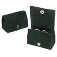 thumbnail image 1 of Caja de anillos de terciopelo Uxcell, organizador portátil de joyas para viajes, soporte pequeño para anillos, almacenamiento de joyas para anillos y pendientes, regalo para mujeres y niñas, verde, 1 of 7