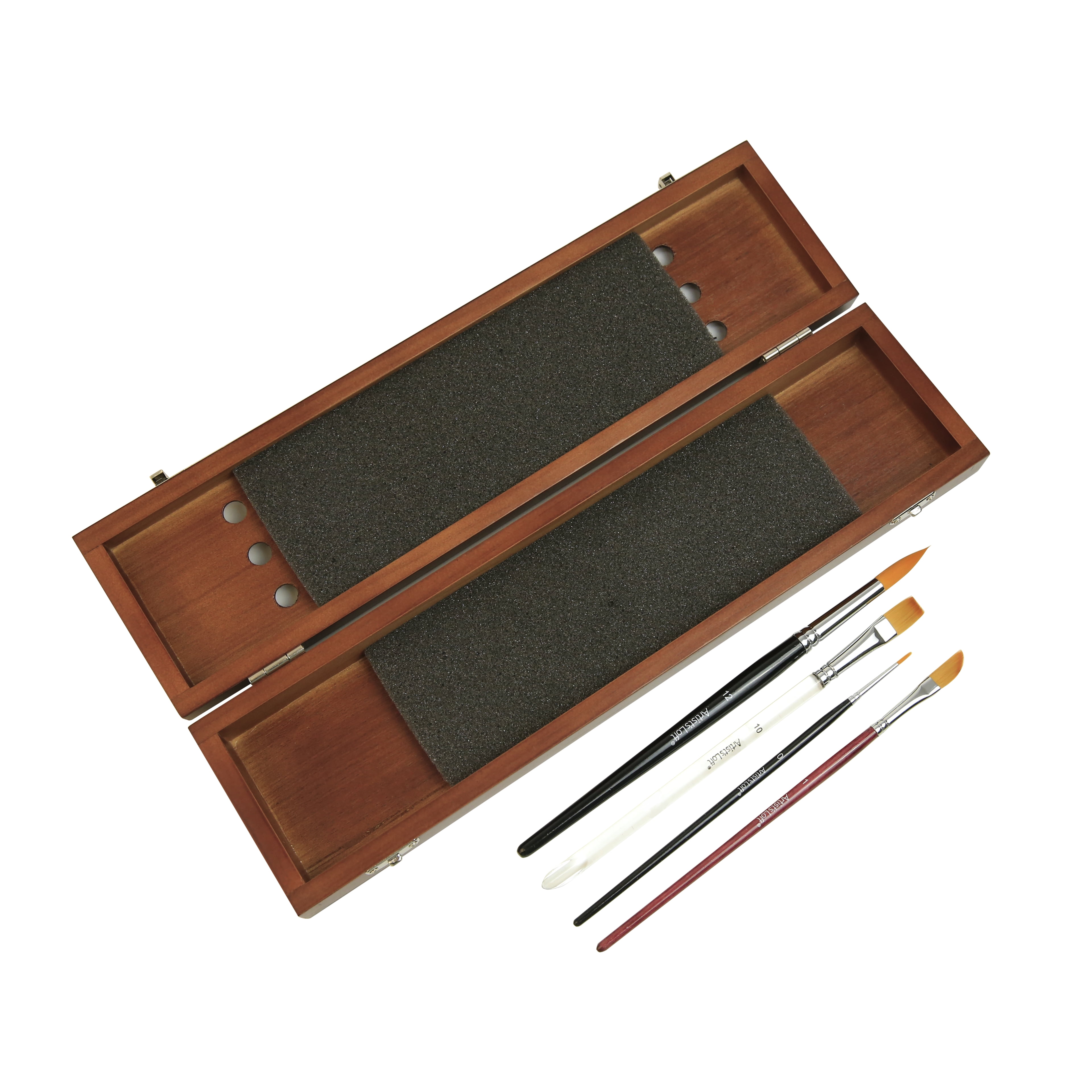 Artist's Loft Wooden Box Brush Set, 6 Pack