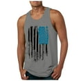 thumbnail image 3 of Caqnni Mens Breathable Tank Tops Novelty 3D Graphic Gym Workout Sleeveless T-Shirt Tees(Grey,L), 3 of 6