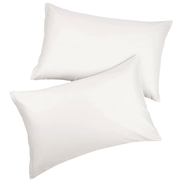 PiccoCasa Pure Cotton Pillowcases 2 Pcs Soft with Zipper Isabelline Standard