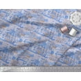 thumbnail image 2 of Soimoi Rayon Fabric Human & Stamps Vintage Print Fabric by the Yard 56 Inch Wide, 2 of 3