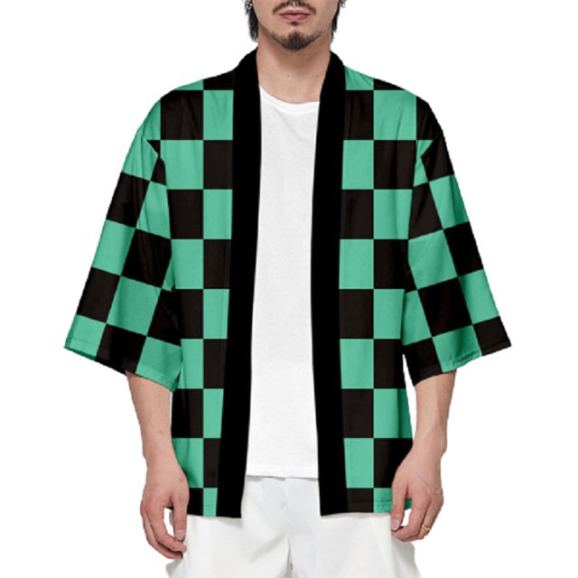 Cosplay Capa anime Ghost Slayer kimono Kanamon Tanjiro Surf Ropa Con Los Mismos Niños Adultospangjing