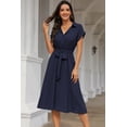 thumbnail image 4 of Knee-Length Summer Dress with Pockets and V-Neck, 4 of 8