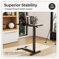 Adjustable Overbed Table with Wheels, Mobile Rolling Laptop Desk ...