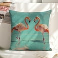 thumbnail image 3 of Flamingos water kitsch movement linen toss pillowcase decoration pillowcase gifting preferred 20x20inch cushion cover sofa pillowcase sofa bedroom living room car, 3 of 5