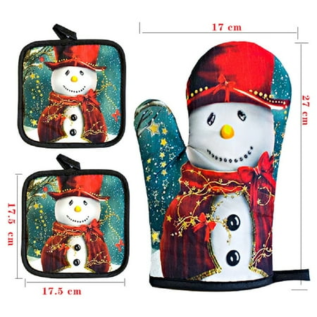 

WarmthandFish Microwave Insulation Gloves + Heat Insulation Pad 2-Piece Set