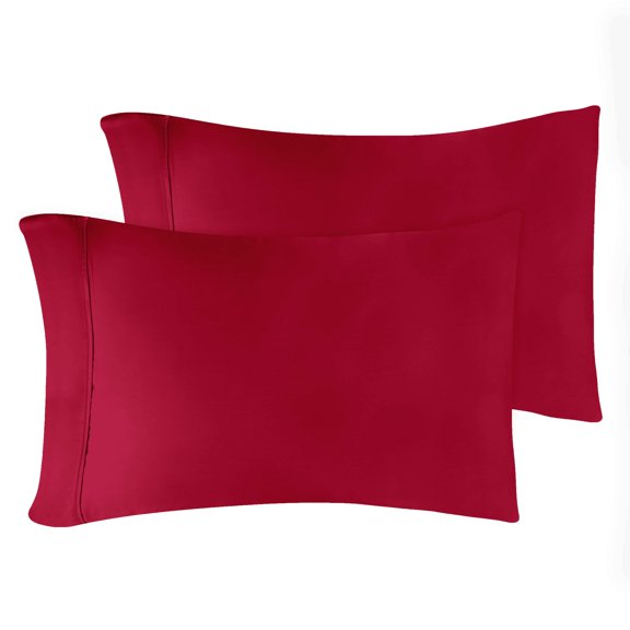 Superior Egyptian Cotton 300 Thread Count Pillowcases, Set of 2, King, Red