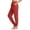 Red, variant on Women's Linen Jogger Pants Lightweight Cotton with Pockets 28 Inch Beach Travel
