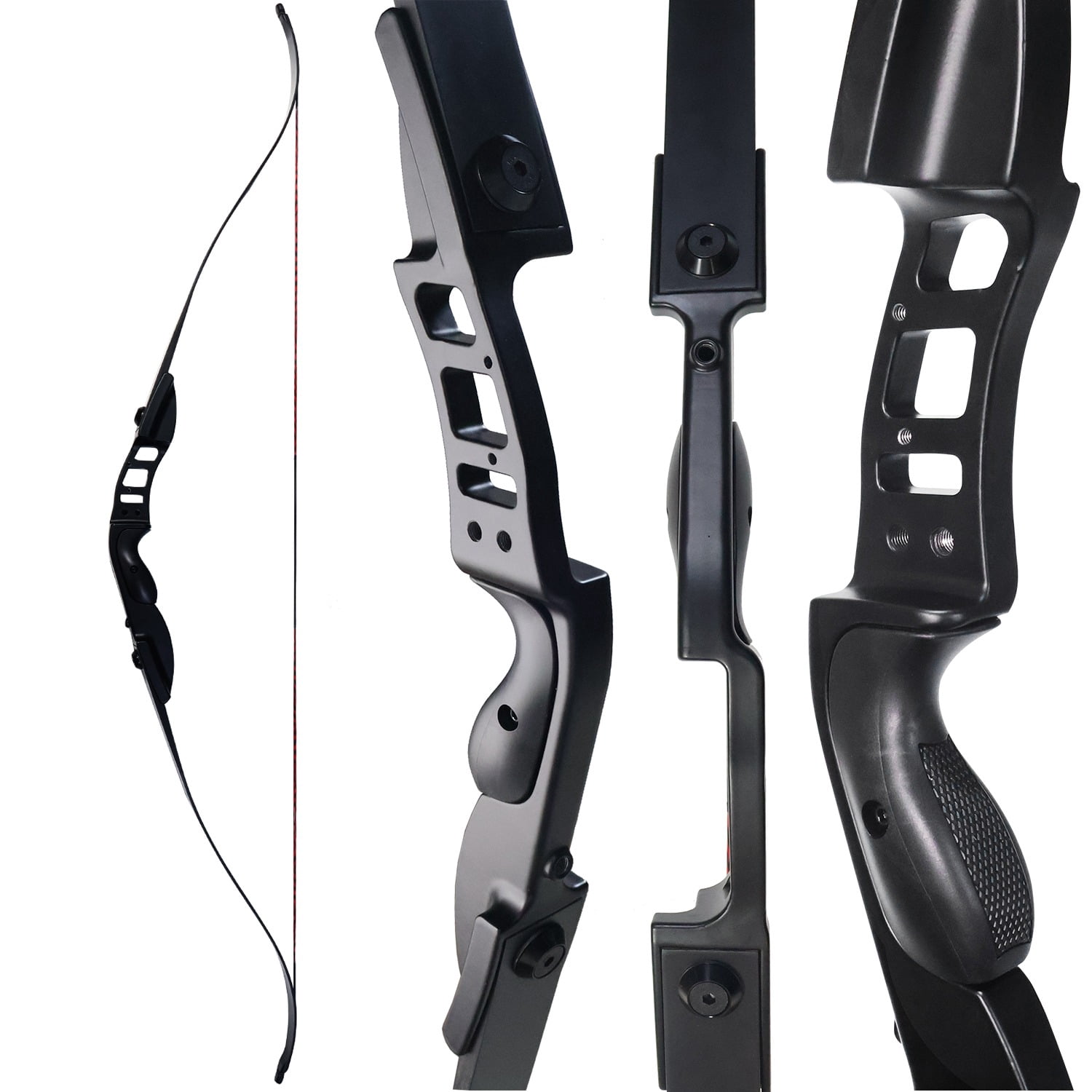 Piaoyu Archery 54" Takedown Recurve Bow and Arrows Set Hunting Longbow Metal Riser Right Hand 40 Lbs Package Kit with Accessories for Shooting Practice