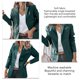 thumbnail image 4 of Chaqueta De Mujer, Chaqueta Femenina Transpirable De Moda Con Cuello Vuelto De Un Solo Pecho Para Ir De Compras Para Trabajar ANGGREK Verde oscuro S, 4 of 6