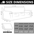 thumbnail image 2 of TOPCHANCES Stretch Sofa Cover with Cushion Cover, Jacquard Fabric Armchair Loveseat Sofa Slipcover, Non-slip Couch Protector, Friendly to Pets (Light Gray, For 3-Seater Sofa), 2 of 8