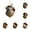 A+B+C+D+F+G, variant on Woodland Animal Acorn Ornaments, 2D Acrylic Forest Creature Figurines in Acorn Shells, Rustic Christmas Tree Hanging Decor for Holiday Home (1 Pcs-L)