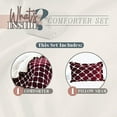 thumbnail image 3 of Elegant Comfort 3-Piece Luna Ogee Pattern Collection, Reversible Sherpa Comforter, Soft, Breathable & comfy Fabric, High Quality Micro-Suede, Ogee Pattern Sherpa Comforter, Queen, Wine Red, 3 of 5