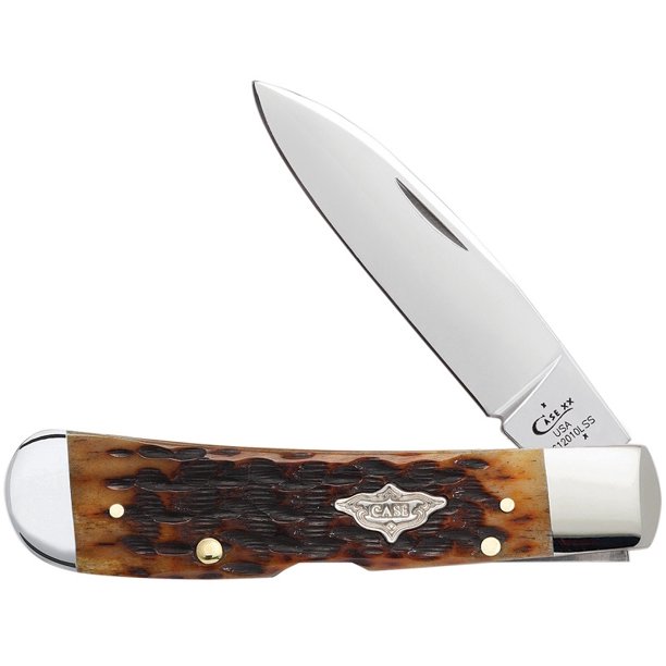 CASE XX Jigged Antique Bone Tribal Lock Stainless Pocket Knife Knives