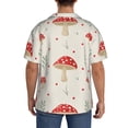 thumbnail image 5 of Fotbe Flat Mushrooms print Short Sleeve Button Down Shirts for Men Casual Summer Beach Wrinkle Free Shirt-Small, 5 of 7
