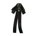 thumbnail image 5 of Segolike Ribbon Bow Tie Brooch Neck Tie Neckties Choker Jabot Elegant Pre Tied Ties Bowknot Brooch Pin for Graduation, Birthday, Female, Lady, Wedding Black, 5 of 8