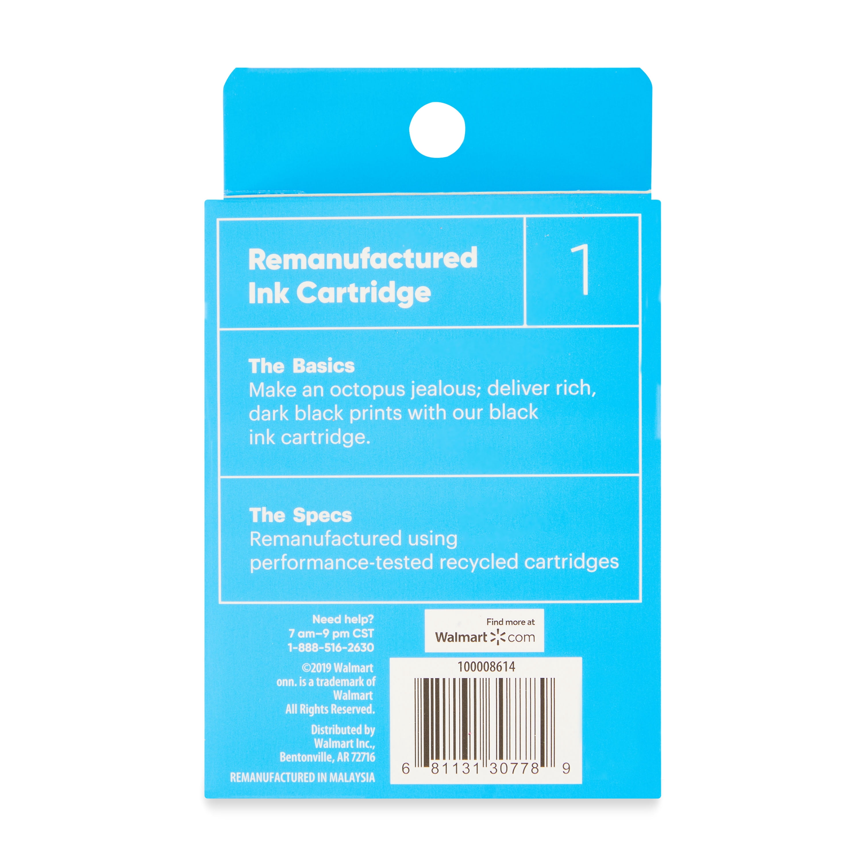 onn. 100008614 HP 61XL Black Remanufactured Ink Cartridge